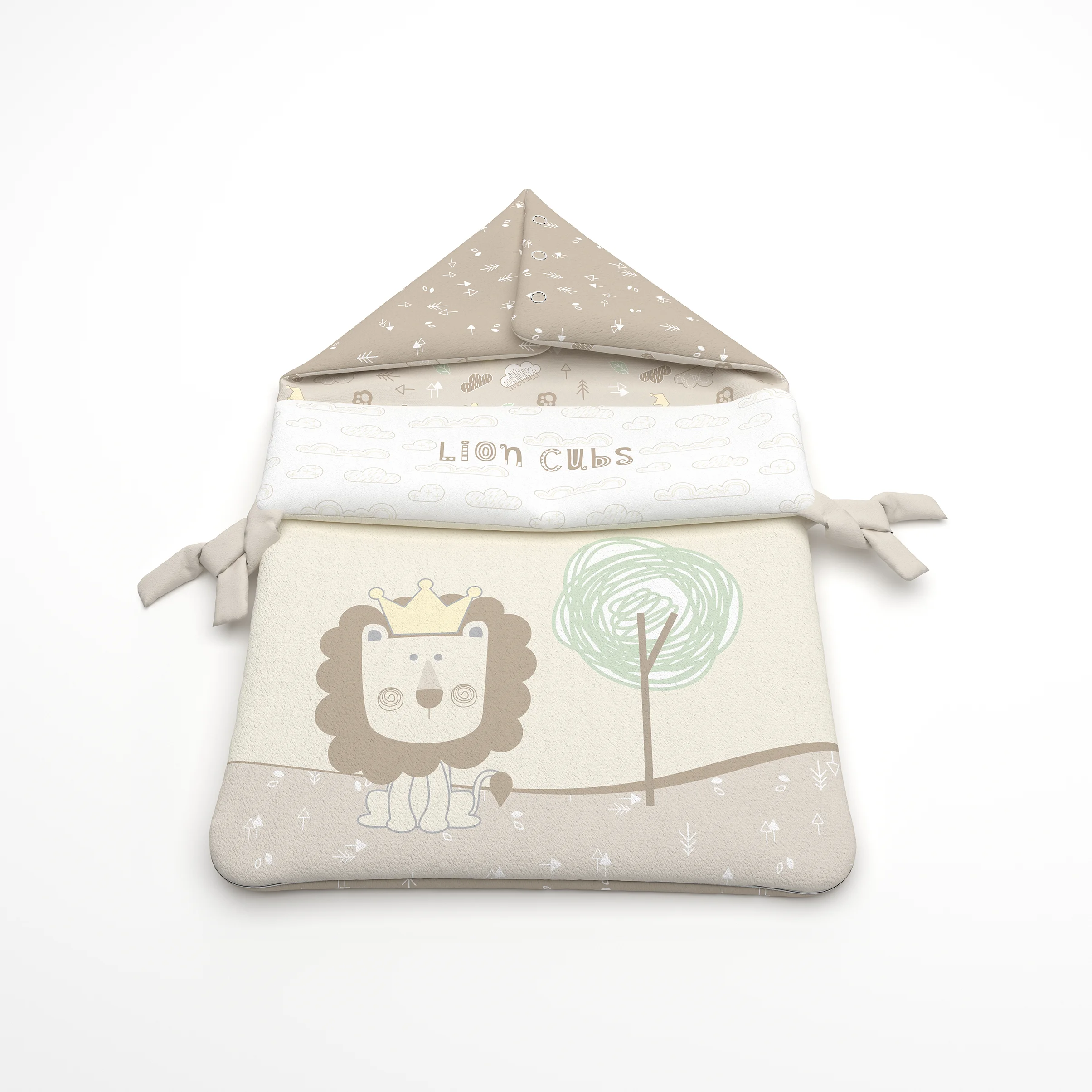 قنداق فرنگی زیپ دار lion cubs